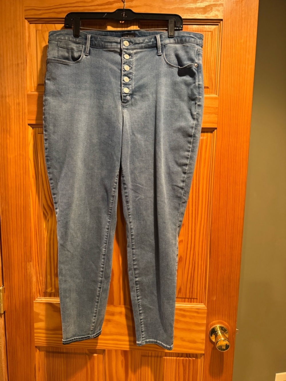 Talbots Light Blue High-Rise Button-Fly Jegging Jeans Size 16
